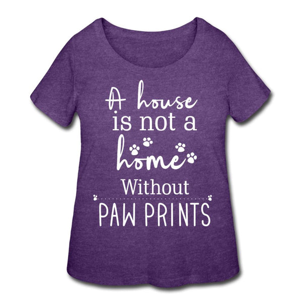 A house is not a home without Pawprints Women's Curvy T-shirt-Women’s Curvy T-Shirt | LAT 3804-I love Veterinary