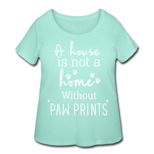 A house is not a home without Pawprints Women's Curvy T-shirt-Women’s Curvy T-Shirt | LAT 3804-I love Veterinary