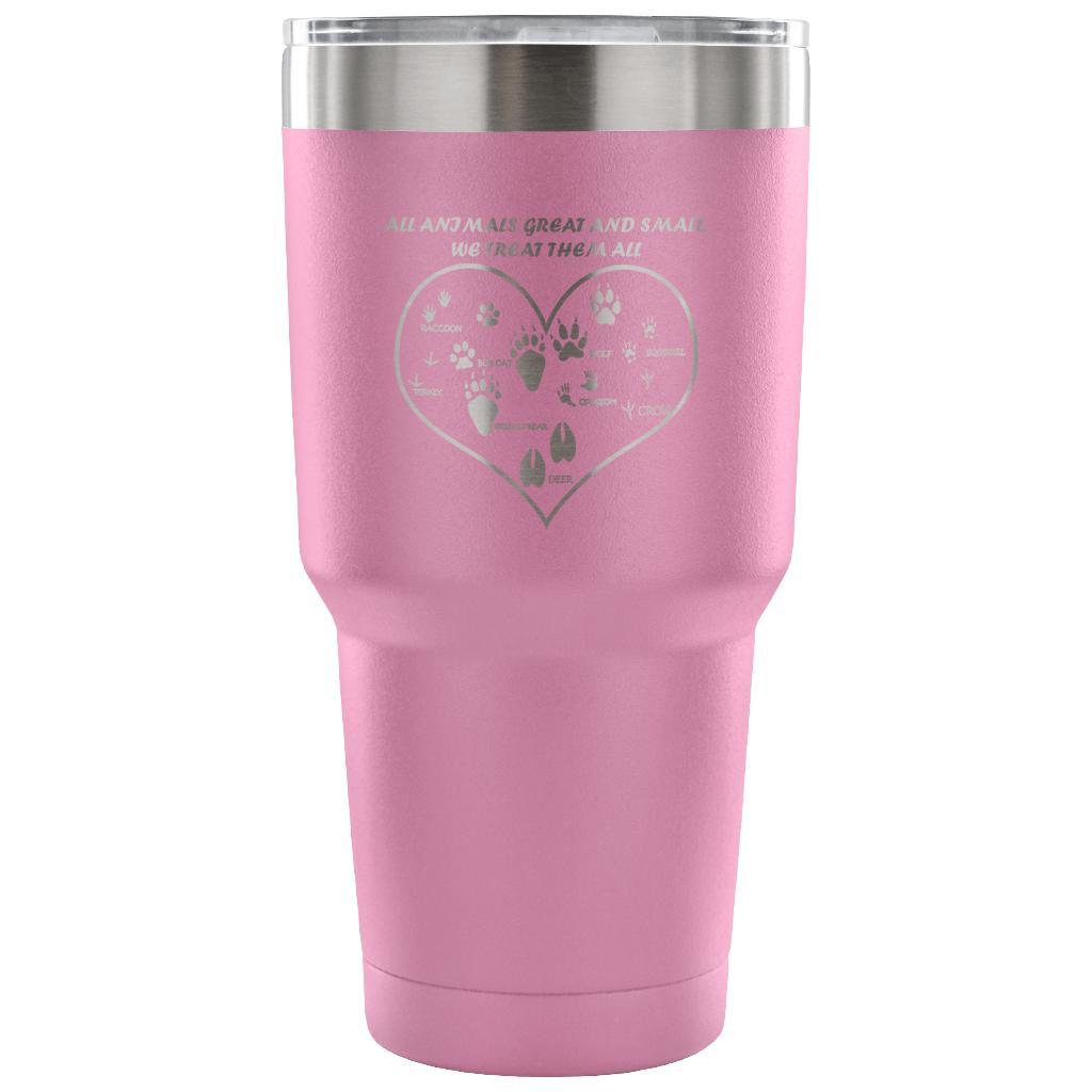 All animals great and small, we treat them all 30oz Vacuum Tumbler-Tumblers-I love Veterinary