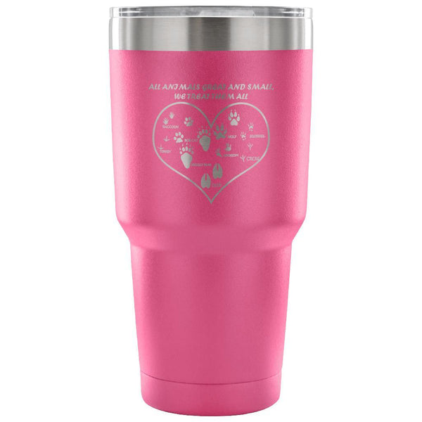 All animals great and small, we treat them all 30oz Vacuum Tumbler-Tumblers-I love Veterinary