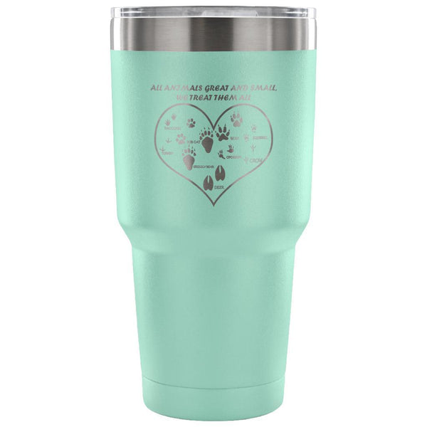All animals great and small, we treat them all 30oz Vacuum Tumbler-Tumblers-I love Veterinary
