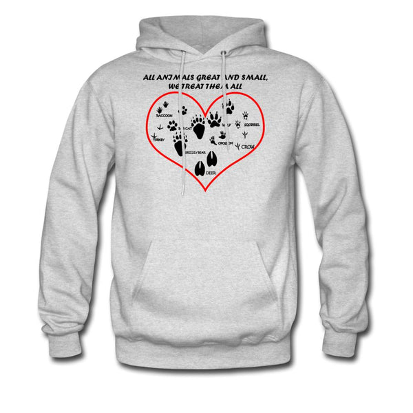 All animals great and small, we treat them all Unisex Hoodie-Men's Hoodie | Hanes P170-I love Veterinary
