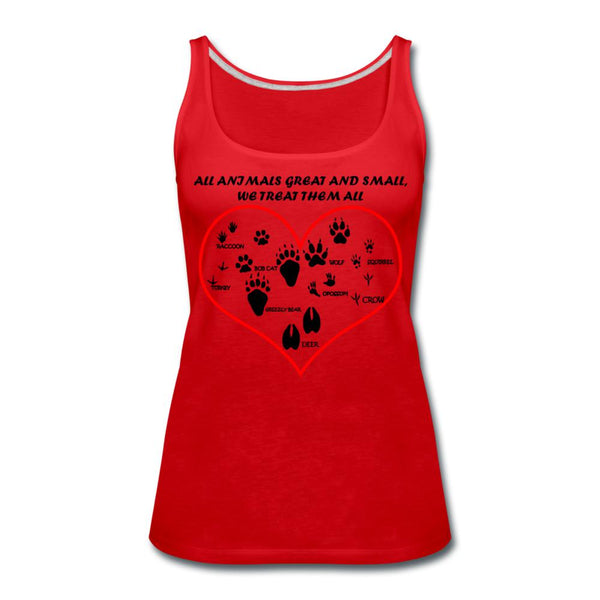 All animals great and small, we treat them all Women's Tank Top-Women’s Premium Tank Top | Spreadshirt 917-I love Veterinary