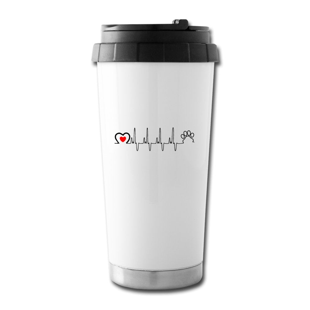 Animal Love Beat 16 oz Travel Mug-Travel Mug-I love Veterinary
