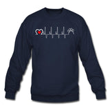 Animal Love Beat Crewneck Sweatshirt-Unisex Crewneck Sweatshirt | Gildan 18000-I love Veterinary