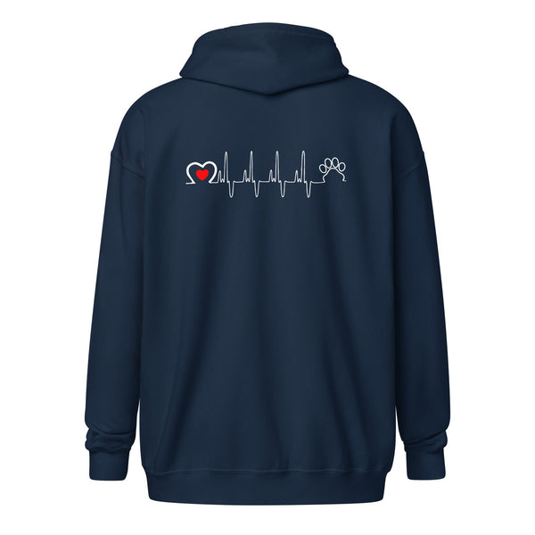Animal Love Beat Unisex heavy blend zip hoodie-I love Veterinary