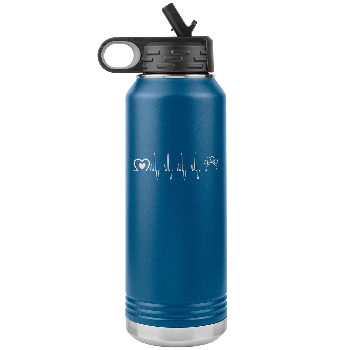 Animal Love Beat Water Bottle Tumbler 32 oz-Water Bottle Tumbler-I love Veterinary