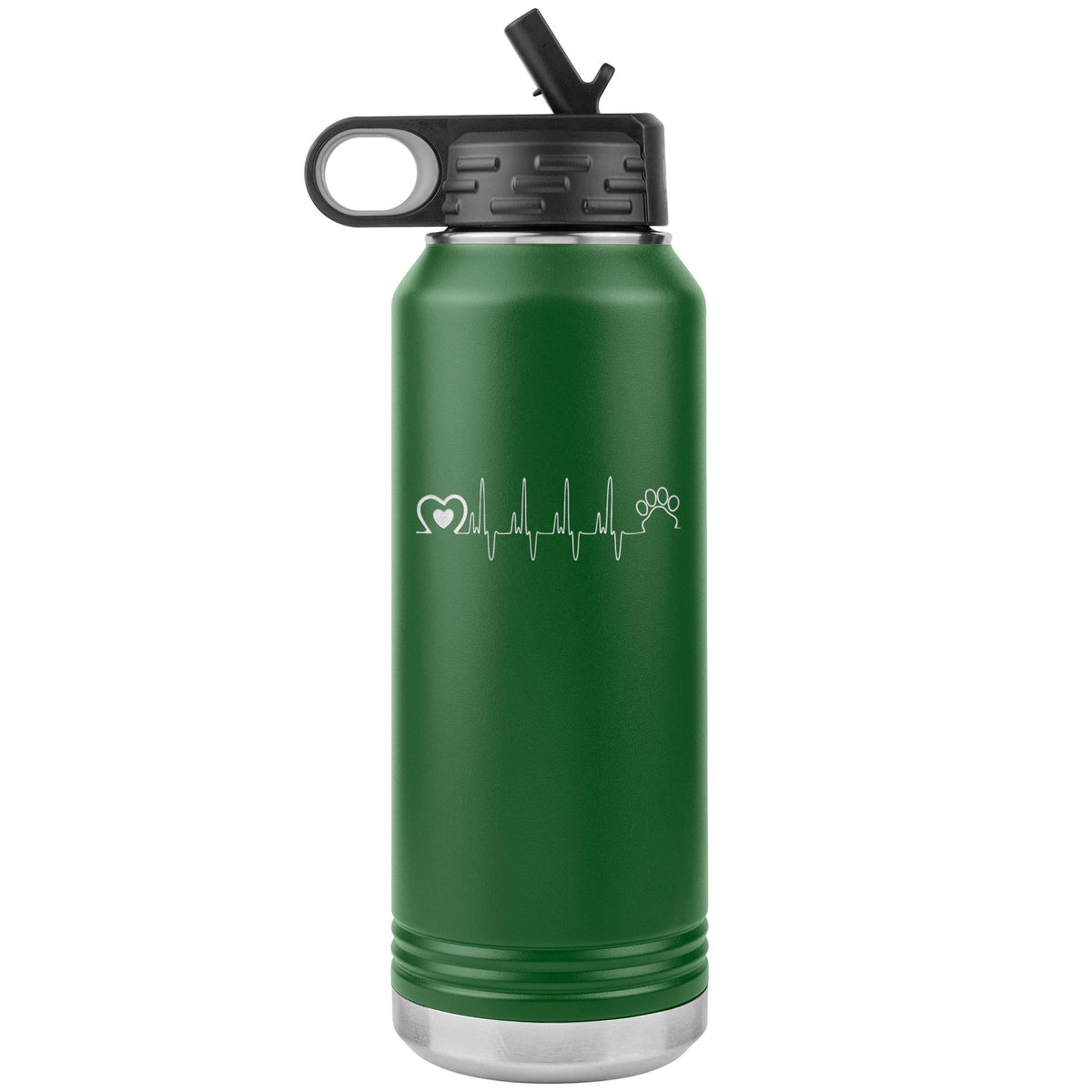 Animal Love Beat Water Bottle Tumbler 32 oz-Water Bottle Tumbler-I love Veterinary