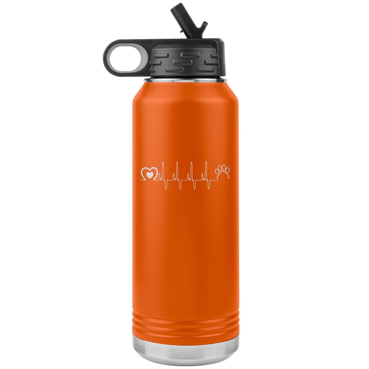 Animal Love Beat Water Bottle Tumbler 32 oz-Water Bottle Tumbler-I love Veterinary