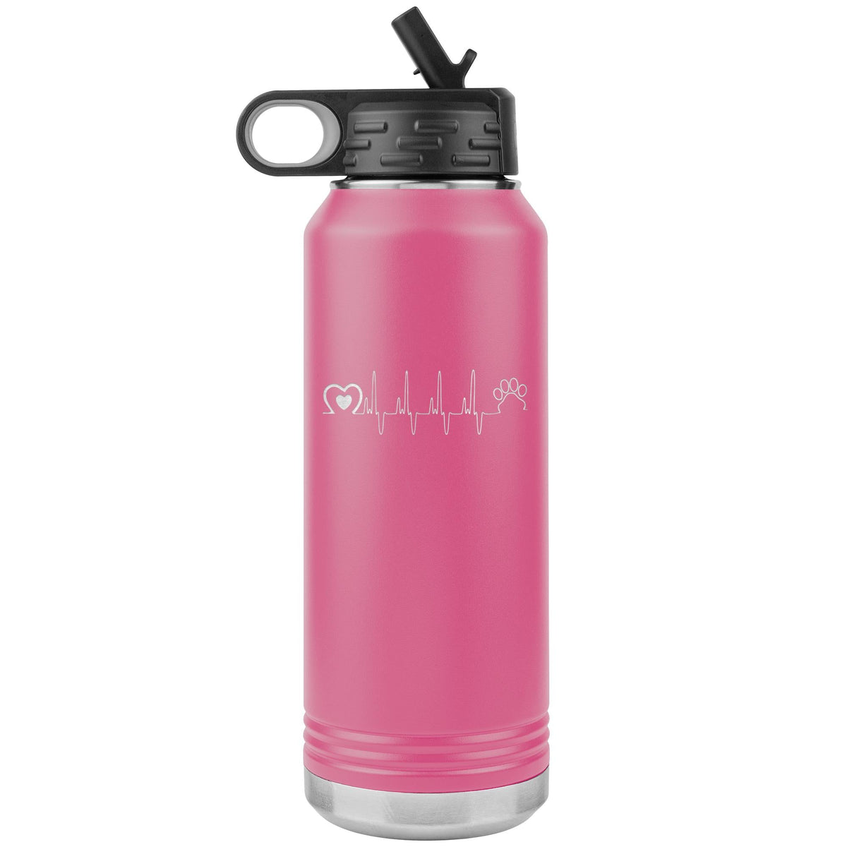Animal Love Beat Water Bottle Tumbler 32 oz-Water Bottle Tumbler-I love Veterinary