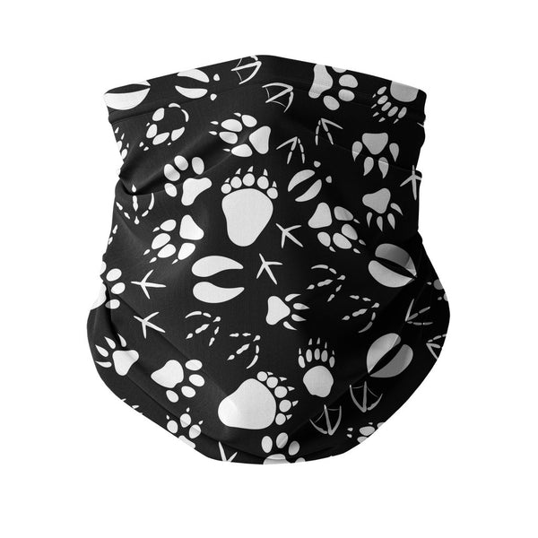 Animal pawprints black pattern Sublimation Neck Gaiter-Sublimation Neck Gaiter-I love Veterinary