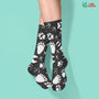 Animal pawprints black pattern Sublimation Tube Sock-Sublimation Sock-I love Veterinary