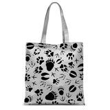 Animal pawprints white pattern Classic Sublimation Tote Bag-Classic Sublimation Tote Bag-I love Veterinary