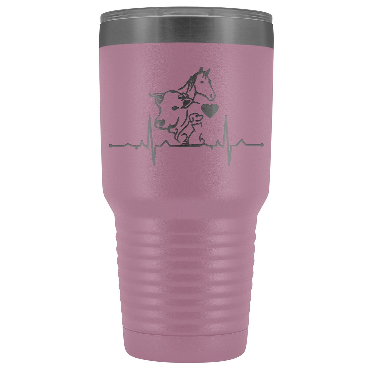 Animals Heartbeat 30oz Vacuum Tumbler-Tumblers-I love Veterinary