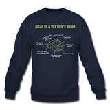 Atlas of a Vet Tech's Brain Crewneck Sweatshirt-Unisex Crewneck Sweatshirt | Gildan 18000-I love Veterinary