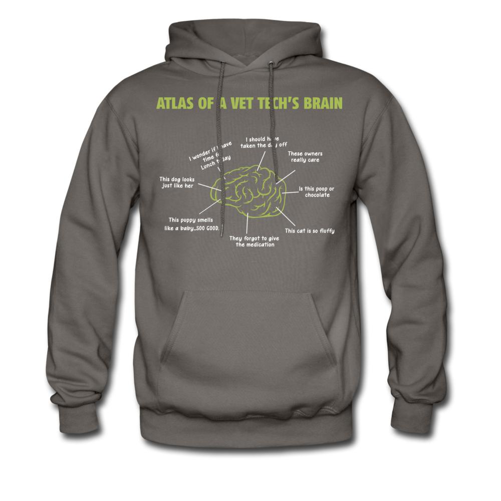 Atlas of a Vet Tech's Brain Unisex Hoodie-Men's Hoodie | Hanes P170-I love Veterinary
