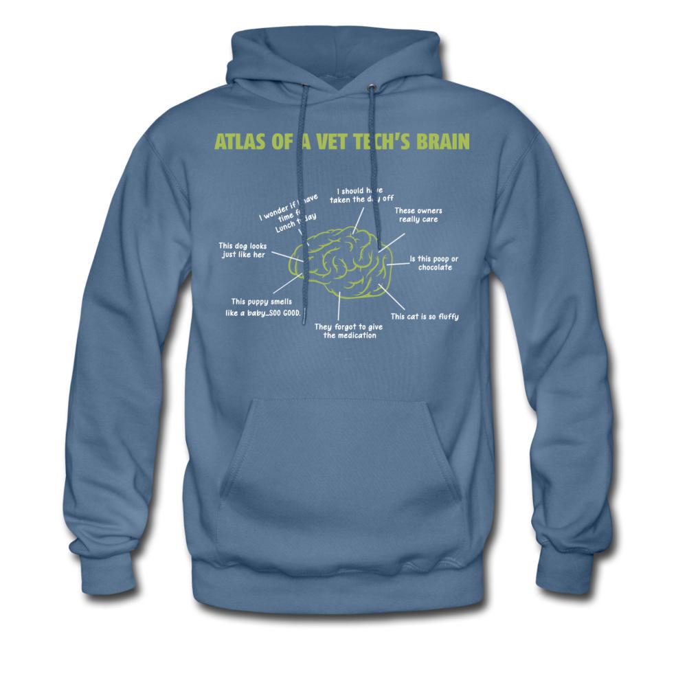 Atlas of a Vet Tech's Brain Unisex Hoodie-Men's Hoodie | Hanes P170-I love Veterinary