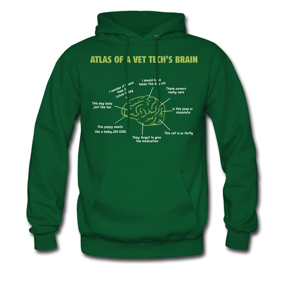 Atlas of a Vet Tech's Brain Unisex Hoodie-Men's Hoodie | Hanes P170-I love Veterinary