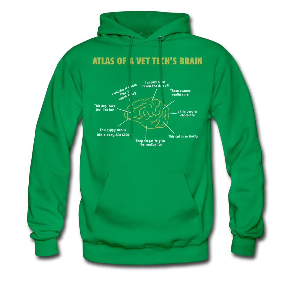 Atlas of a Vet Tech's Brain Unisex Hoodie-Men's Hoodie | Hanes P170-I love Veterinary