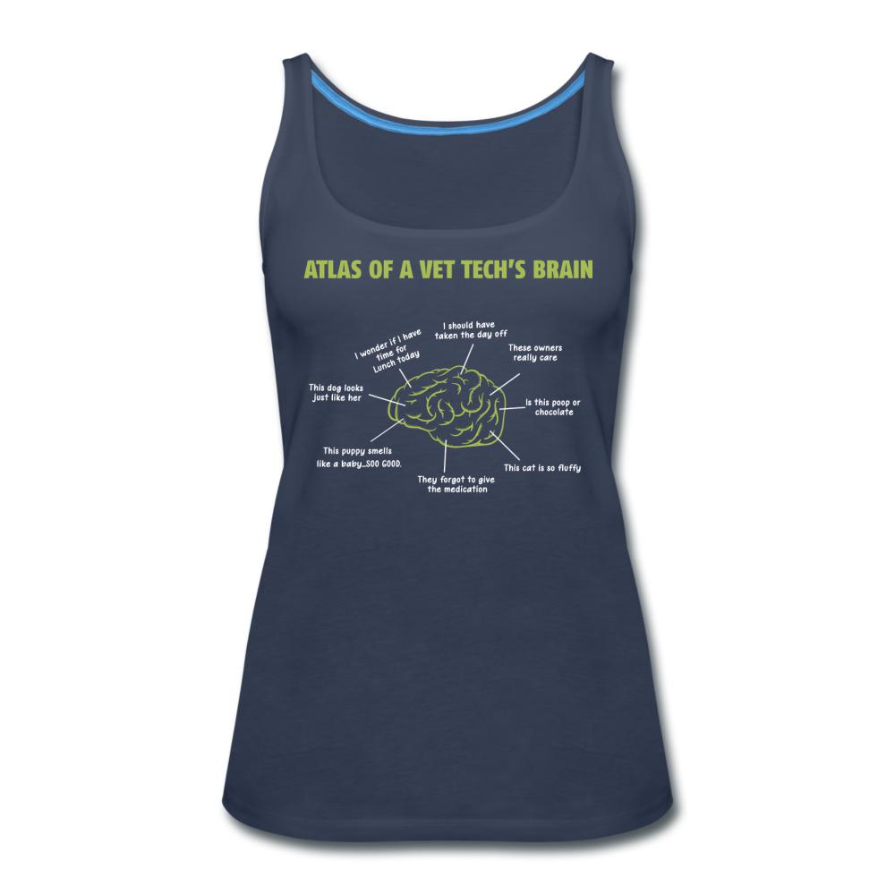 Atlas of a Vet Tech's Brain Women's Tank Top-Women’s Premium Tank Top | Spreadshirt 917-I love Veterinary