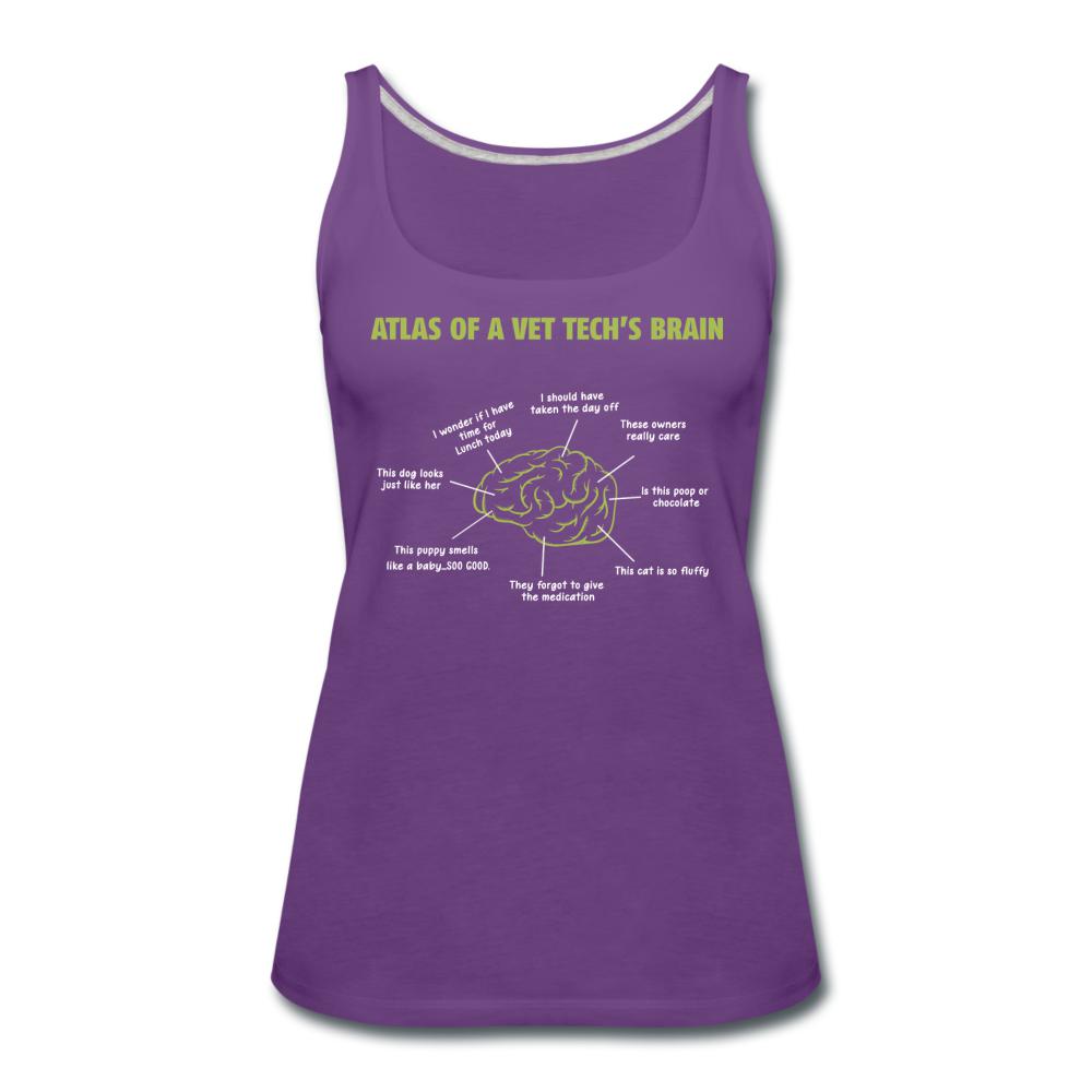 Atlas of a Vet Tech's Brain Women's Tank Top-Women’s Premium Tank Top | Spreadshirt 917-I love Veterinary