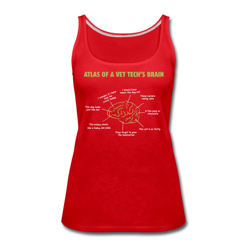 Atlas of a Vet Tech's Brain Women's Tank Top-Women’s Premium Tank Top | Spreadshirt 917-I love Veterinary