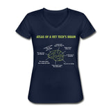Atlas of a Vet Tech's Brain Women's V-Neck T-Shirt-Women's V-Neck T-Shirt | Fruit of the Loom L39VR-I love Veterinary