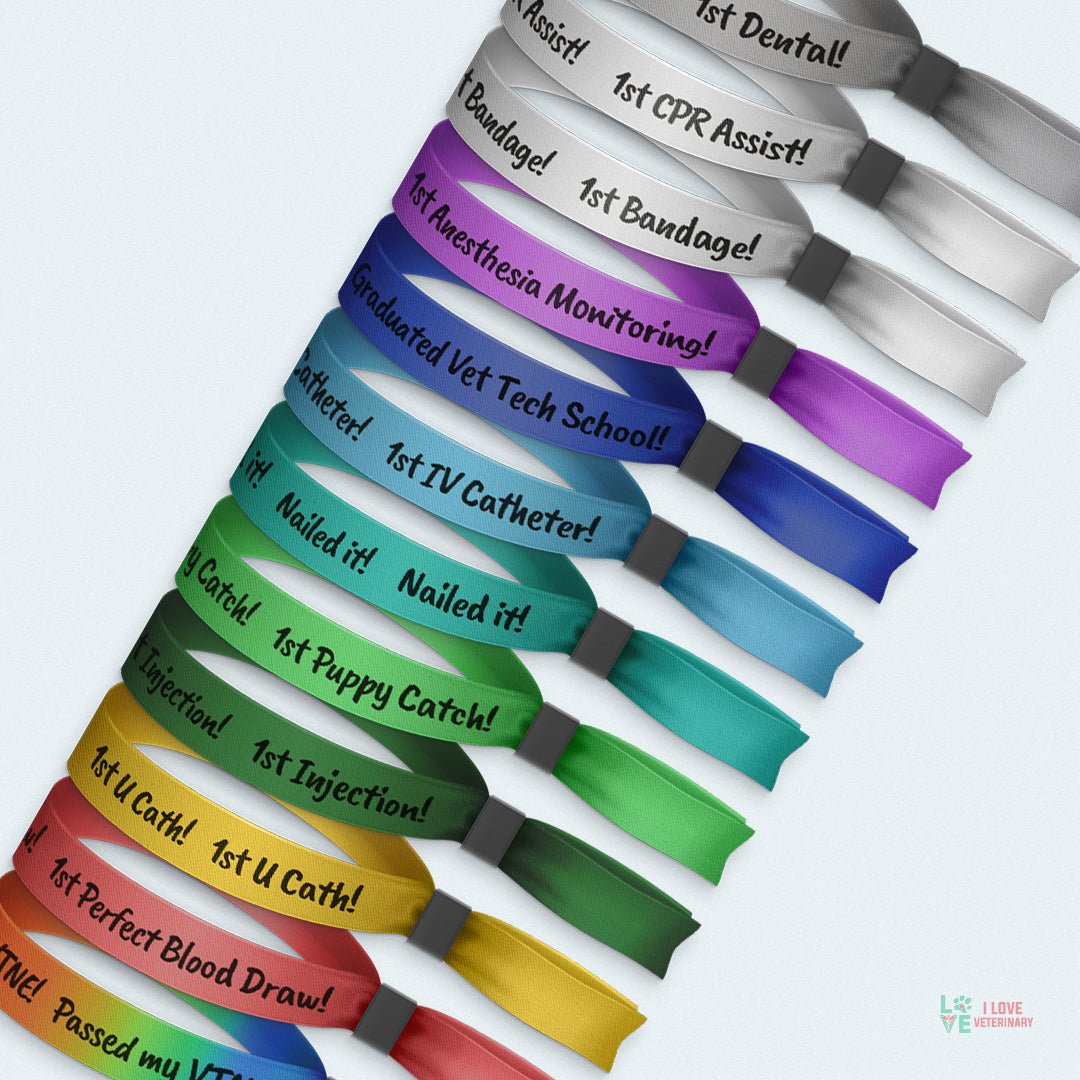 Baby Vet Tech Milestone Wristbands Bundle-I love Veterinary