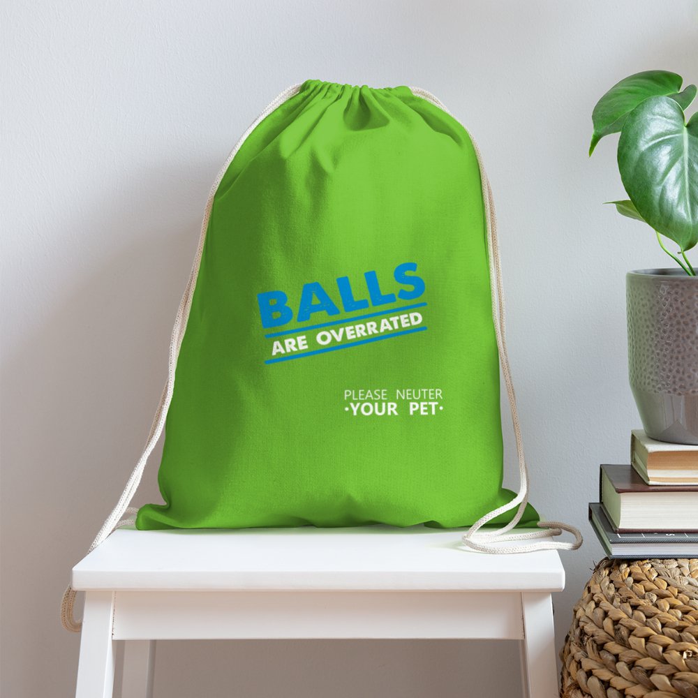 Balls are overrated Drawstring Bag-Cotton Drawstring Bag | Q-Tees Q4500-I love Veterinary