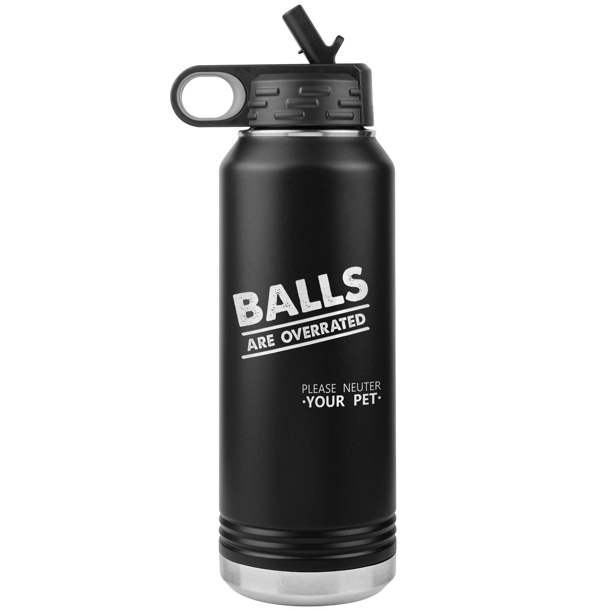 Balls are overrated Water Bottle Tumbler 32 oz-Water Bottle Tumbler-I love Veterinary