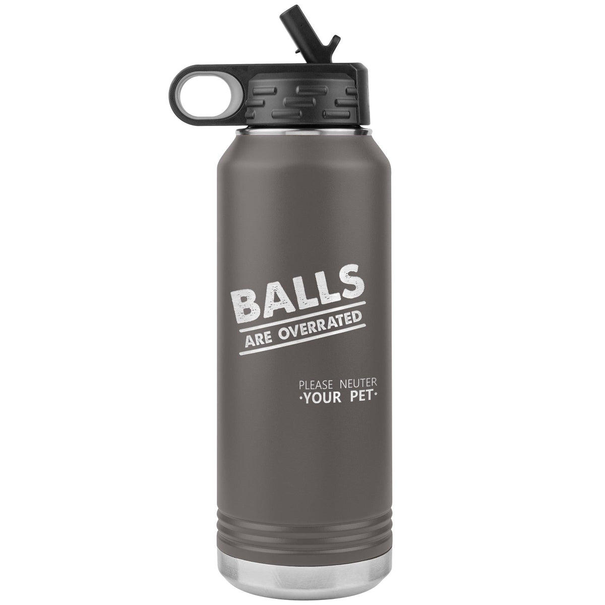 Balls are overrated Water Bottle Tumbler 32 oz-Water Bottle Tumbler-I love Veterinary