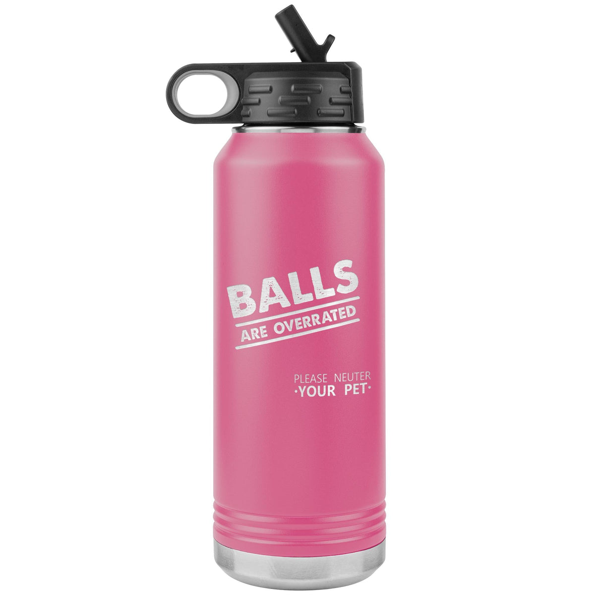 Balls are overrated Water Bottle Tumbler 32 oz-Water Bottle Tumbler-I love Veterinary