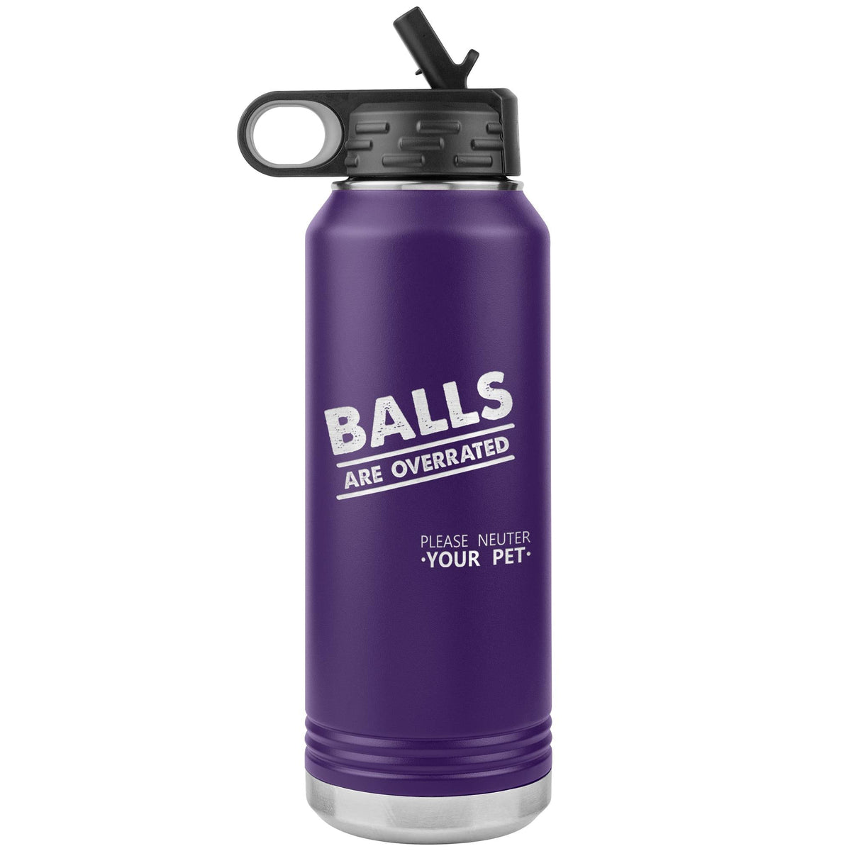 Balls are overrated Water Bottle Tumbler 32 oz-Water Bottle Tumbler-I love Veterinary