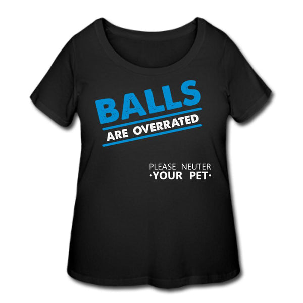 Balls are overrated Women's Curvy T-shirt-Women’s Curvy T-Shirt | LAT 3804-I love Veterinary