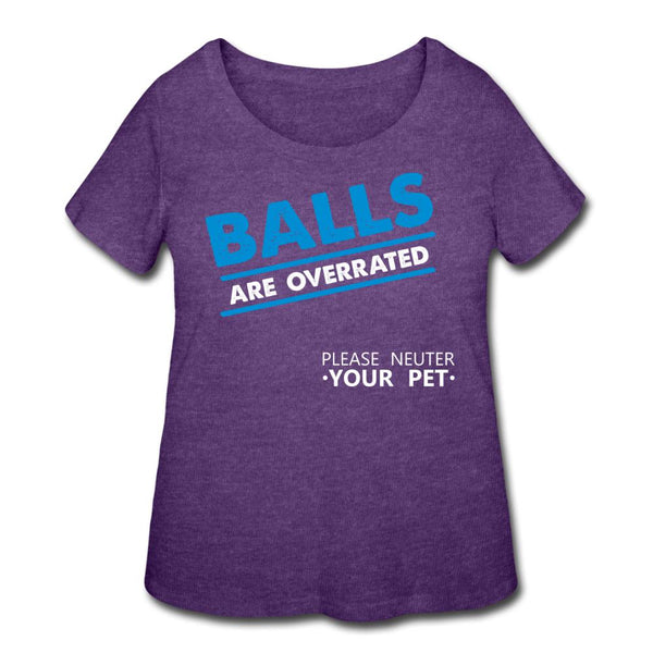 Balls are overrated Women's Curvy T-shirt-Women’s Curvy T-Shirt | LAT 3804-I love Veterinary