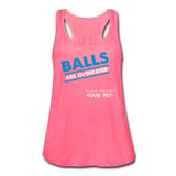 Balls are overrated Women's Flowy Tank Top by Bella-Women's Flowy Tank Top by Bella | Bella B8800-I love Veterinary