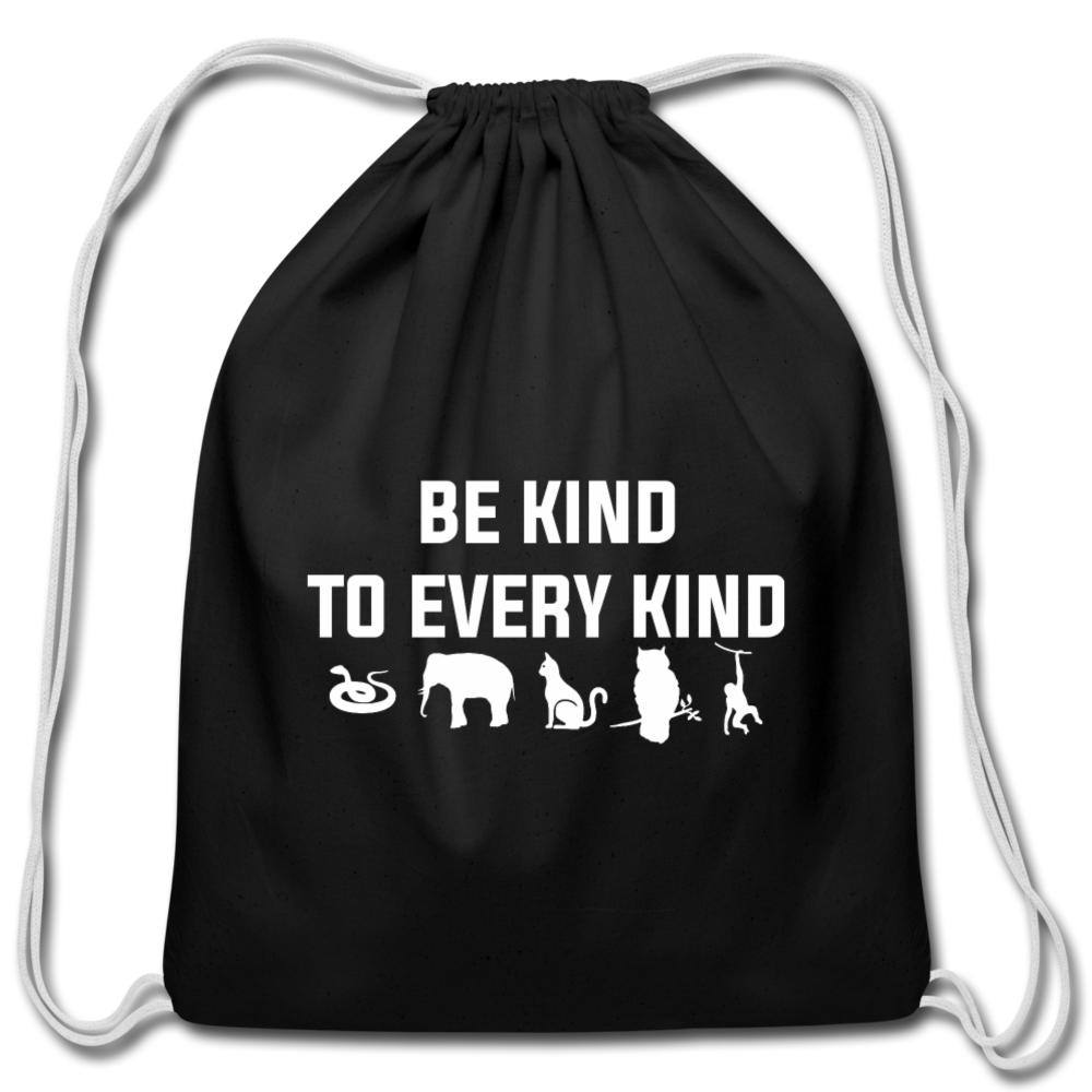 Be kind to every kind Drawstring Bag-Cotton Drawstring Bag | Q-Tees Q4500-I love Veterinary