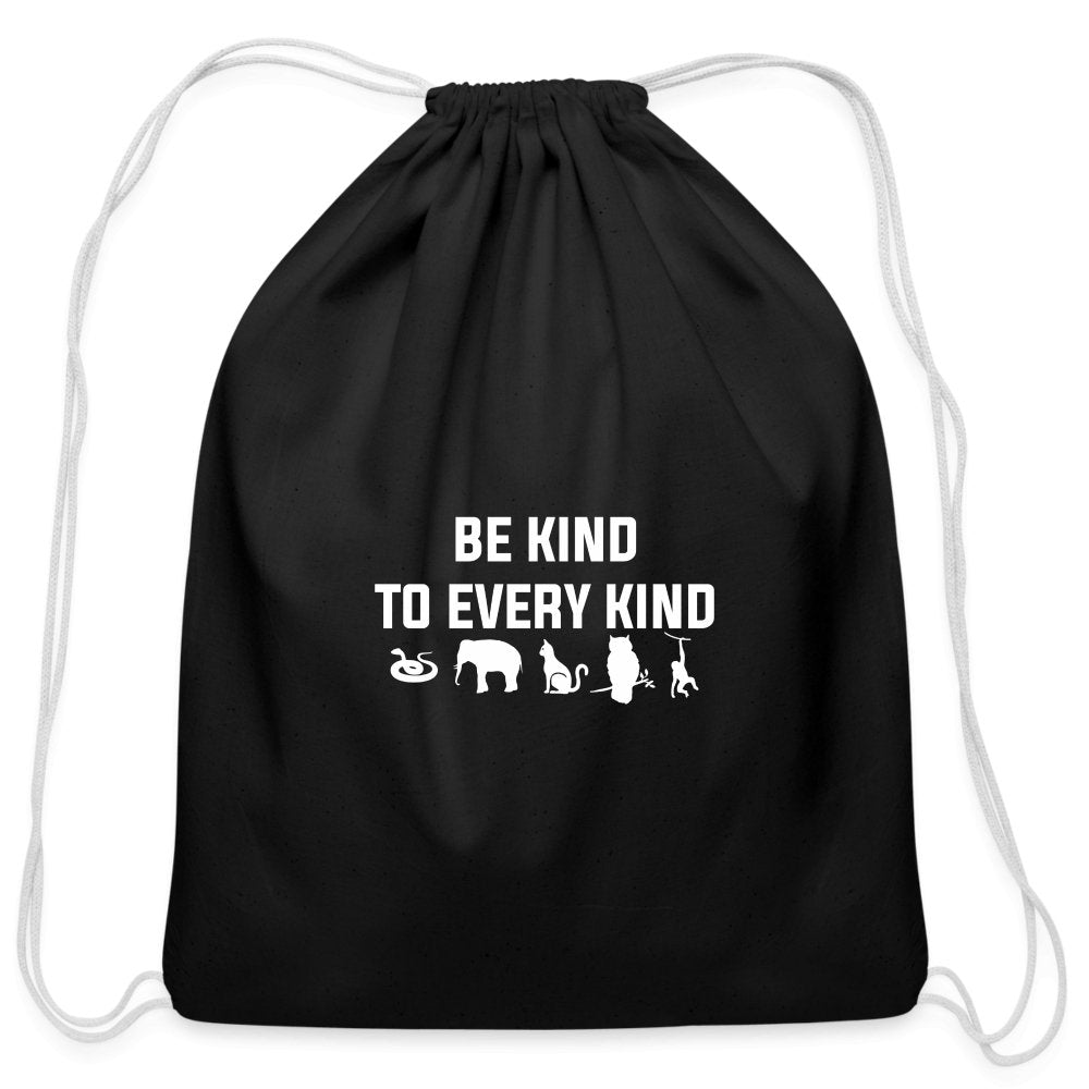 Be kind to every kind Drawstring Bag-Cotton Drawstring Bag | Q-Tees Q4500-I love Veterinary