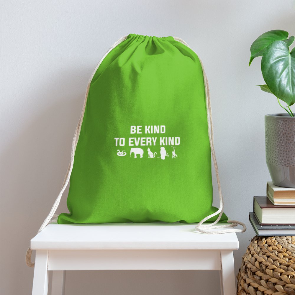 Be kind to every kind Drawstring Bag-Cotton Drawstring Bag | Q-Tees Q4500-I love Veterinary