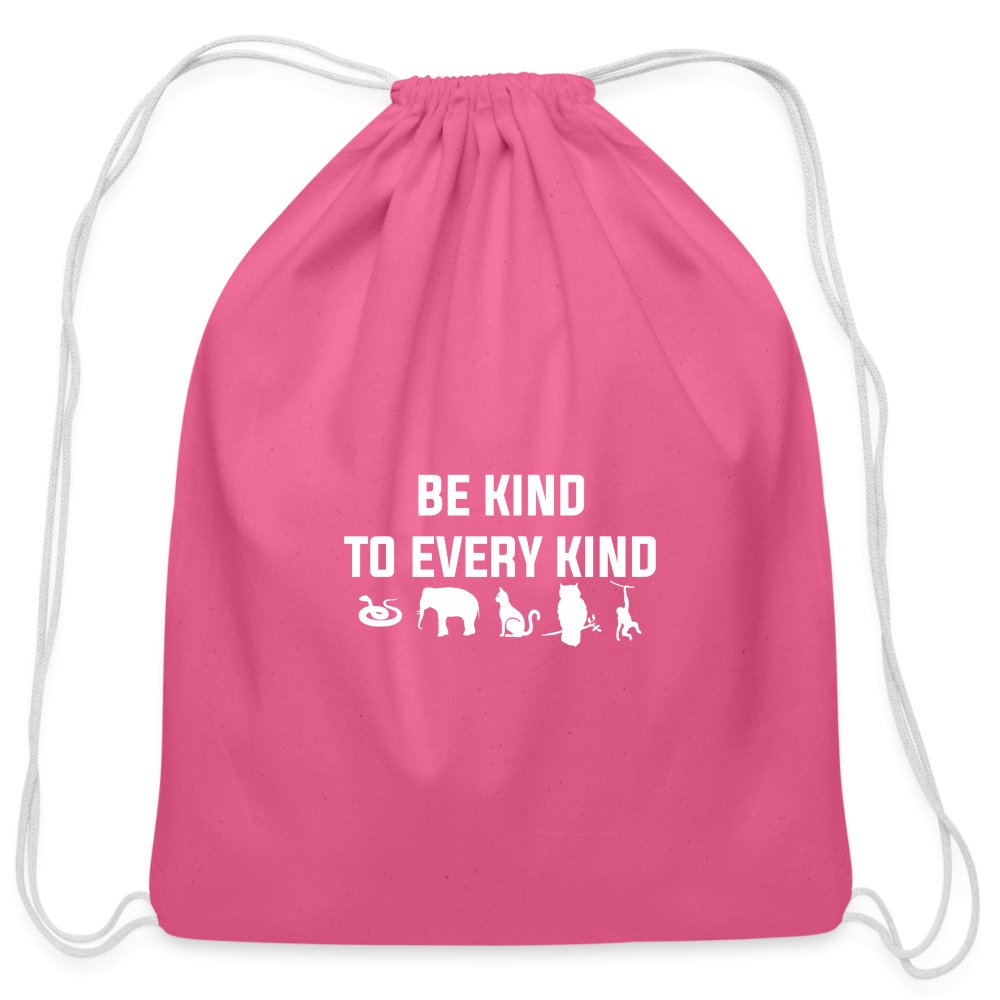 Be kind to every kind Drawstring Bag-Cotton Drawstring Bag | Q-Tees Q4500-I love Veterinary