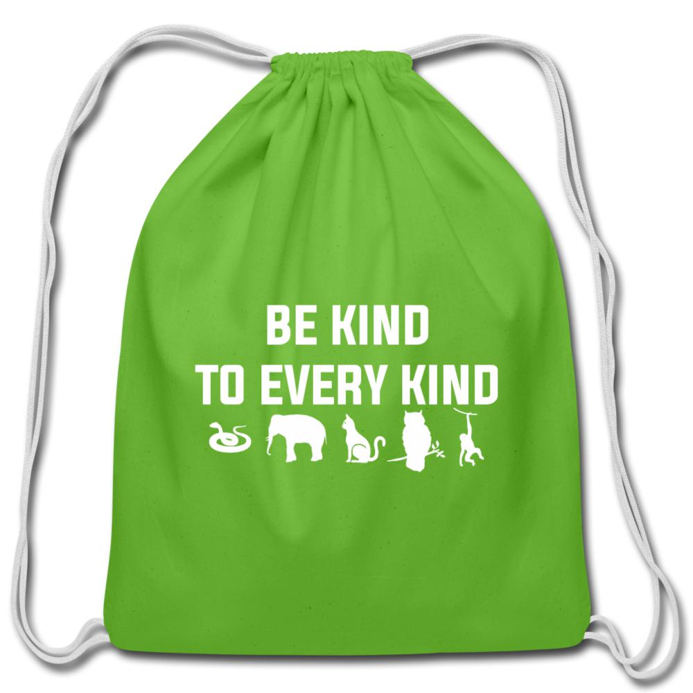 Be kind to every kind Drawstring Bag-Cotton Drawstring Bag | Q-Tees Q4500-I love Veterinary
