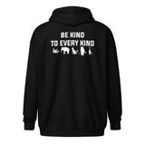 Be Kind to every kind Unisex heavy blend zip hoodie-Unisex Heavy Blend Zip Hoodie | Gildan 18600-I love Veterinary
