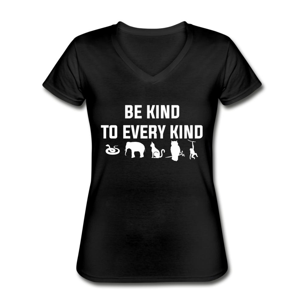 Be Kind to Every Kind Women's V-Neck T-Shirt-Women's V-Neck T-Shirt | Fruit of the Loom L39VR-I love Veterinary