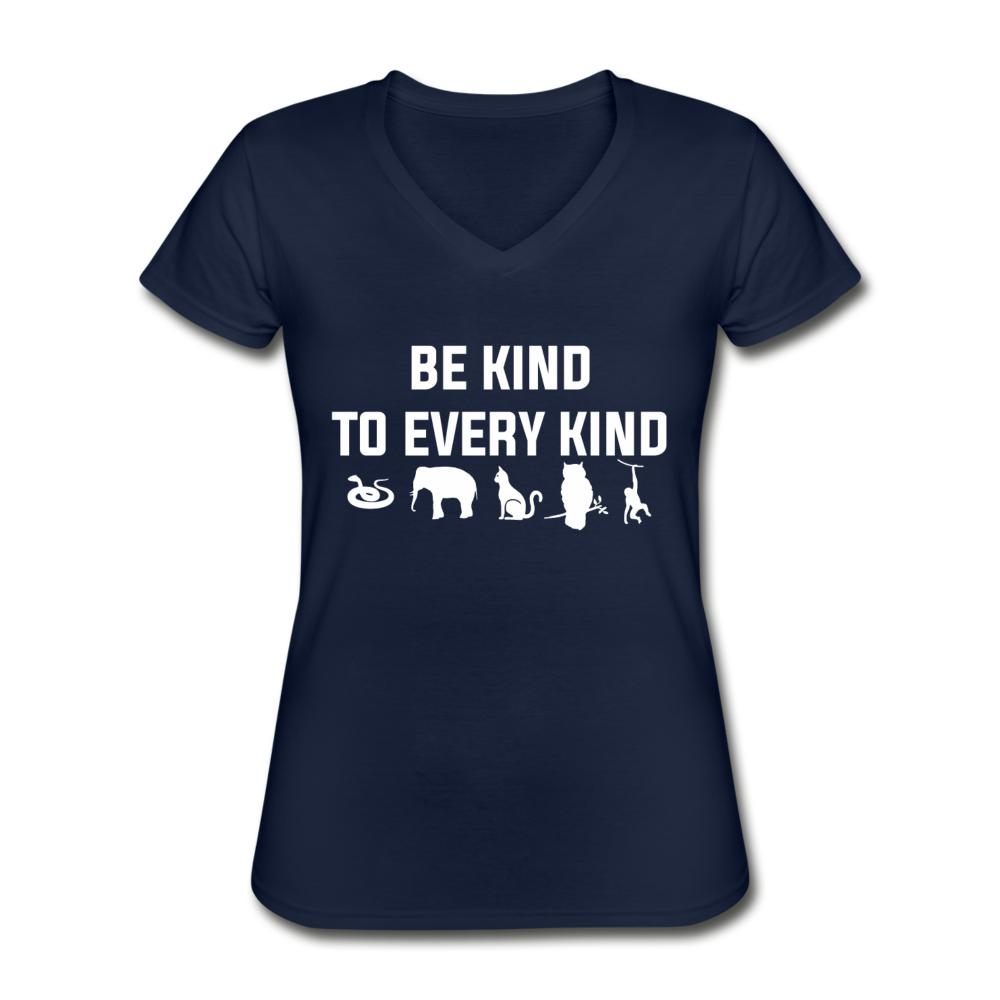 Be Kind to Every Kind Women's V-Neck T-Shirt-Women's V-Neck T-Shirt | Fruit of the Loom L39VR-I love Veterinary