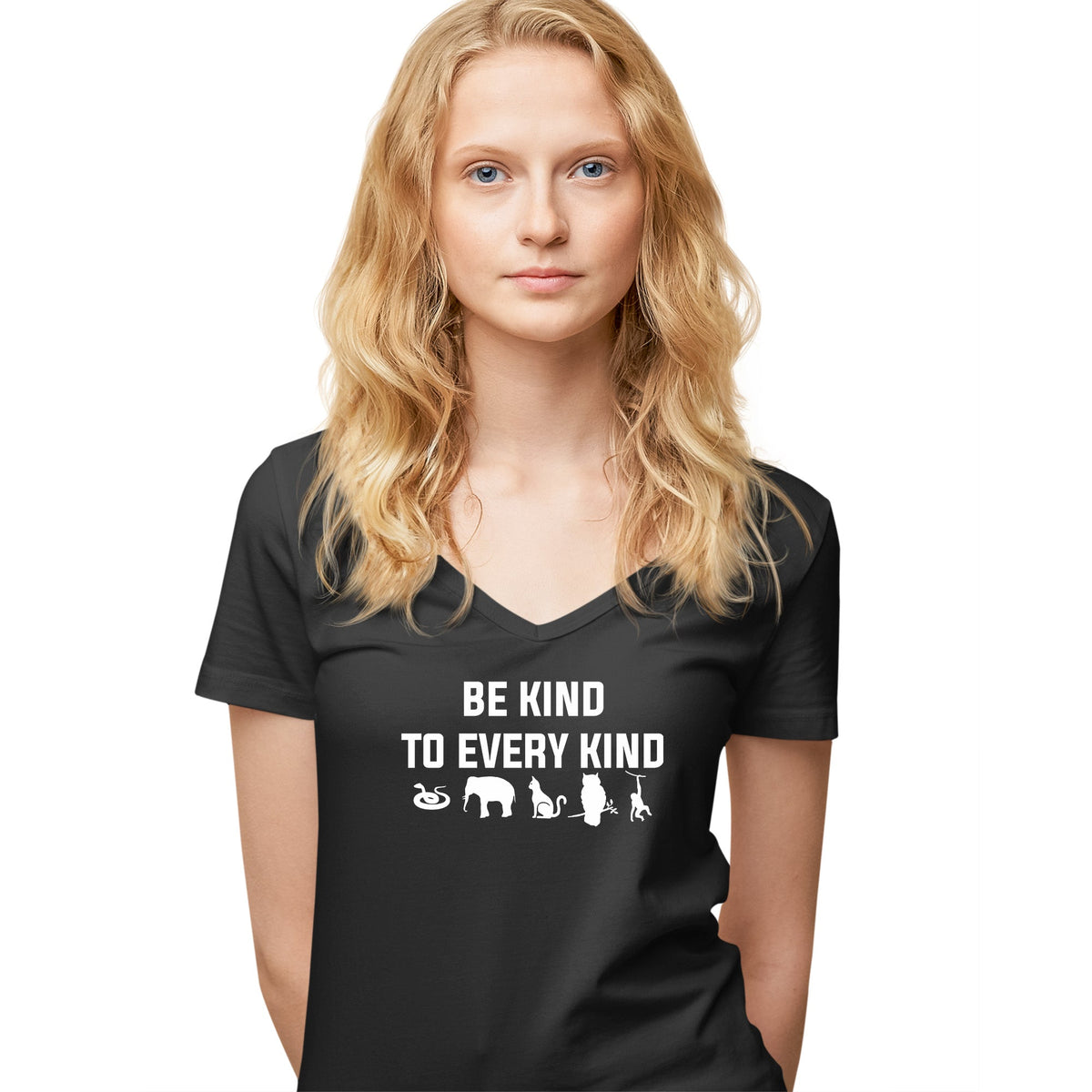 Be Kind to Every Kind Women's V-Neck T-Shirt-Women's V-Neck T-Shirt | Fruit of the Loom L39VR-I love Veterinary