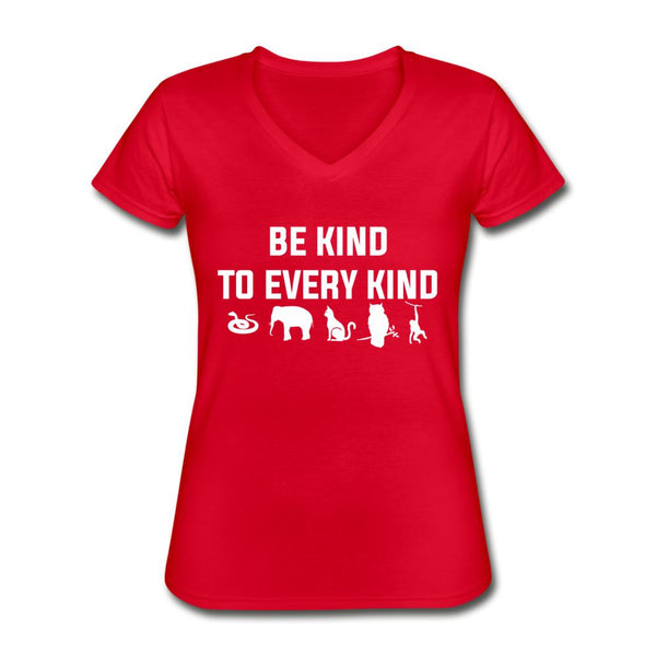 Be Kind to Every Kind Women's V-Neck T-Shirt-Women's V-Neck T-Shirt | Fruit of the Loom L39VR-I love Veterinary
