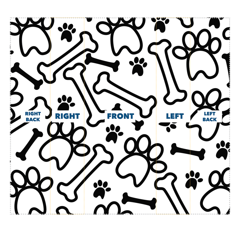 Black paws and bones on white pattern Sublimation Neck Gaiter-Sublimation Neck Gaiter-I love Veterinary