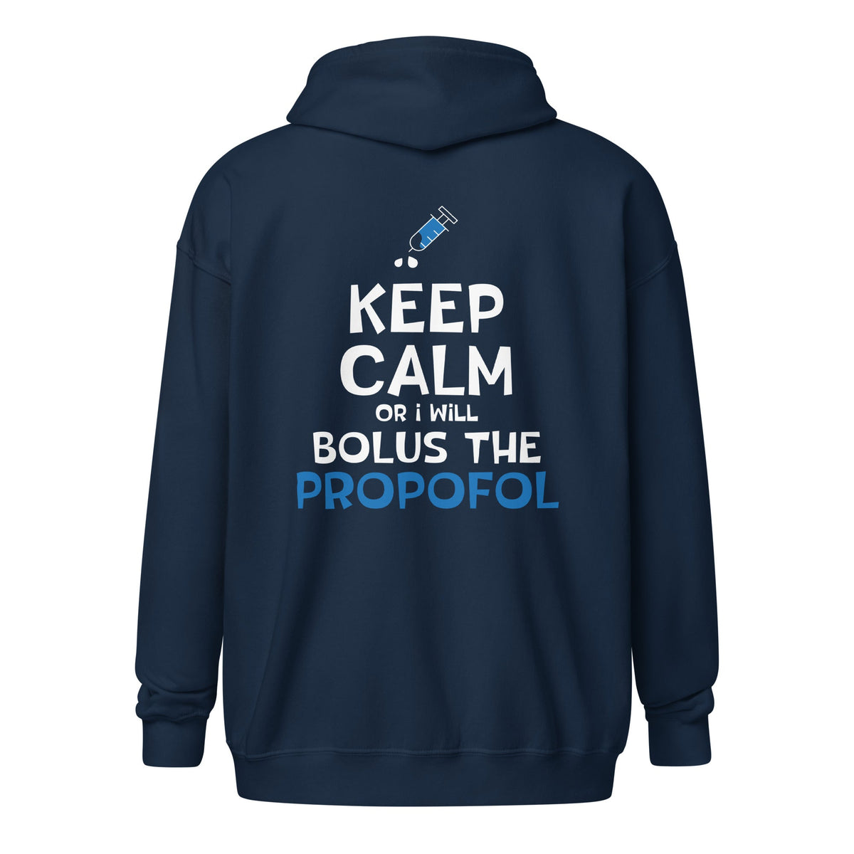 Bolus the propofol Unisex Zip Hoodie-Unisex Zip Hoodie | Gildan 18600-I love Veterinary