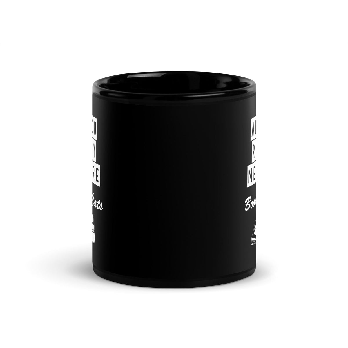 Books and Cats Black Glossy Mug-Black Glossy Mug-I love Veterinary