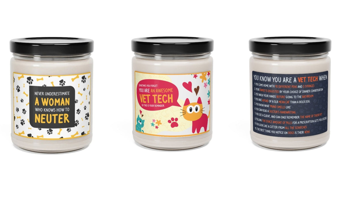 Bundle of 3 Scented Soy Wax Candles-Candles-I love Veterinary